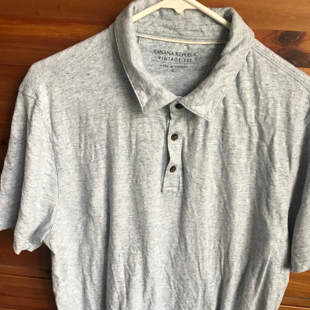 Men’s Banana Republic Polo Shirt L (lt blue)